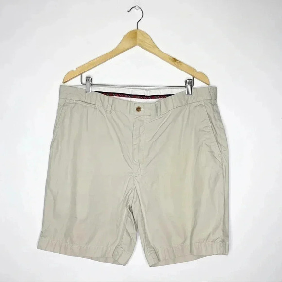 Polo Golf Ralph Lauren Khaki Flat Front Shorts Size 38 - Picture 1 of 7